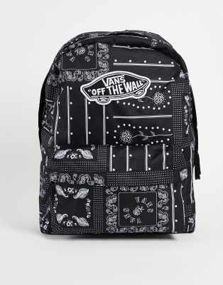 Vans Realm Bandana backpack in black