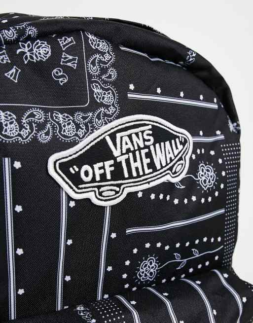 Vans Realm Bandana backpack in black ASOS