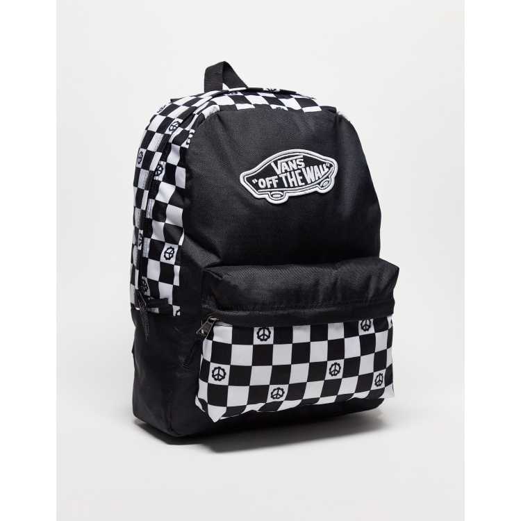 Vans checkered outlet backpack with flowers