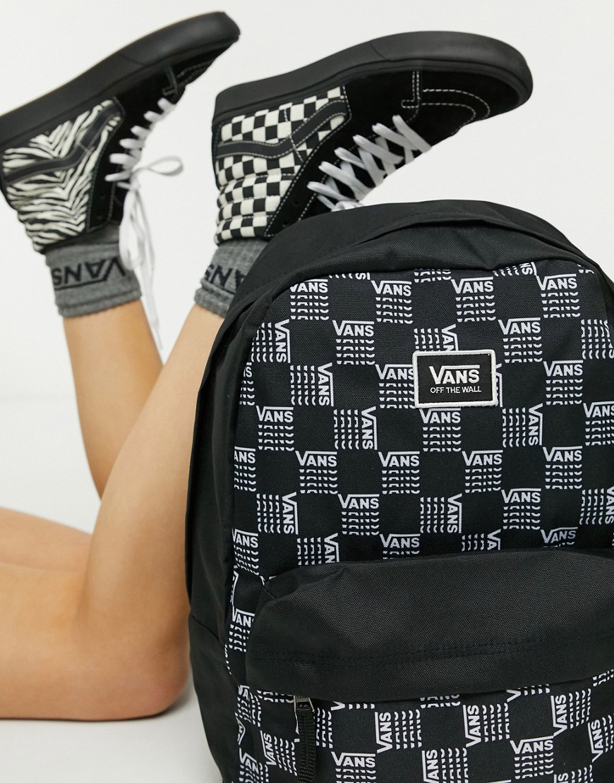 Vans Realm Classic Backpack In Checkerboard-multi