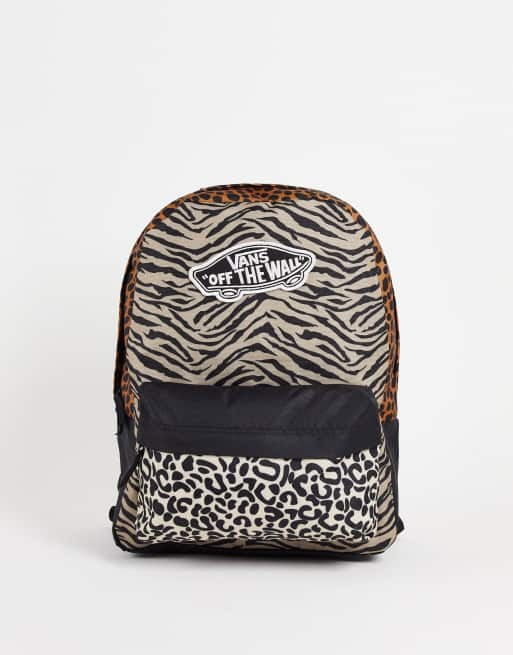 Vans - Realm - Sac à dos imprimé zébré - Noir