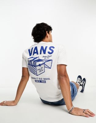 Vans record label t-shirt with back print in white