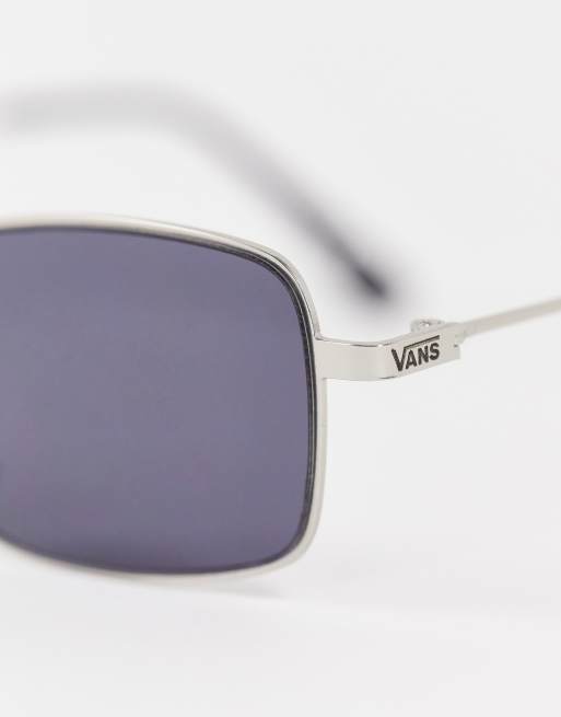 Vans rectangle frame sunglasses in silver