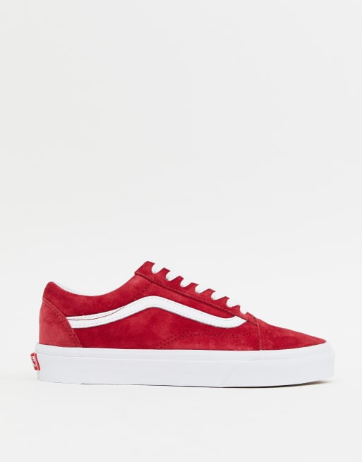 Vans Red Suede Old Skool Trainers Asos