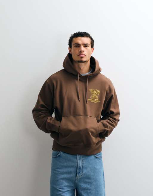 Vans Refurbed back print pullover hoodie in brown, 4 of 5