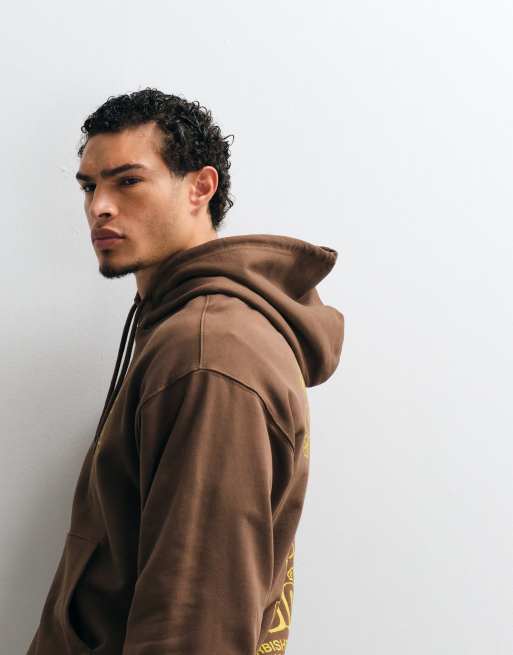Vans Refurbed back print pullover hoodie in brown, 5 of 5