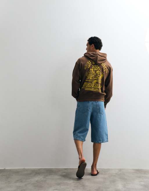 Vans Refurbed backprint pullover hoodie in brown, 3 of 5