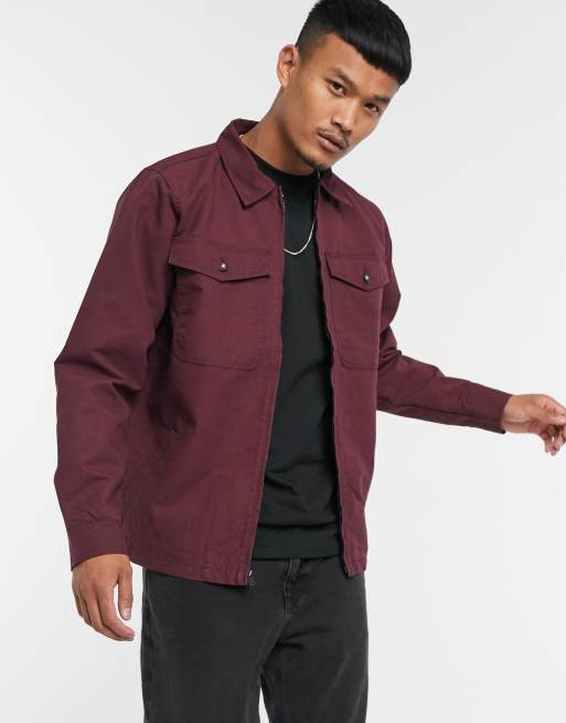 Maroon vans jacket online