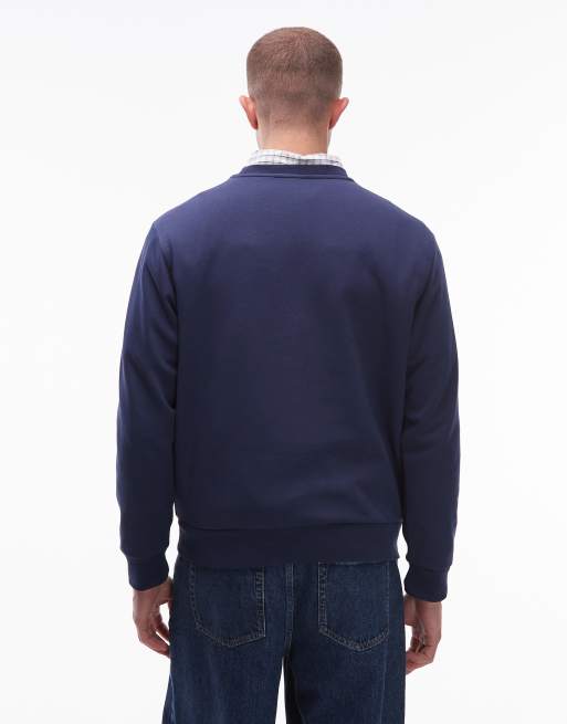 Vans - Regular-fit sweatshirt met logo links op de borst in marineblauw, 3 van 5