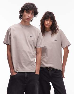 Vans - Regular-Fit-T-Shirt in Hellbraun mit Logo links an der Brust