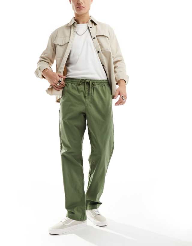 Vans - relaxed elastic trousers in khaki