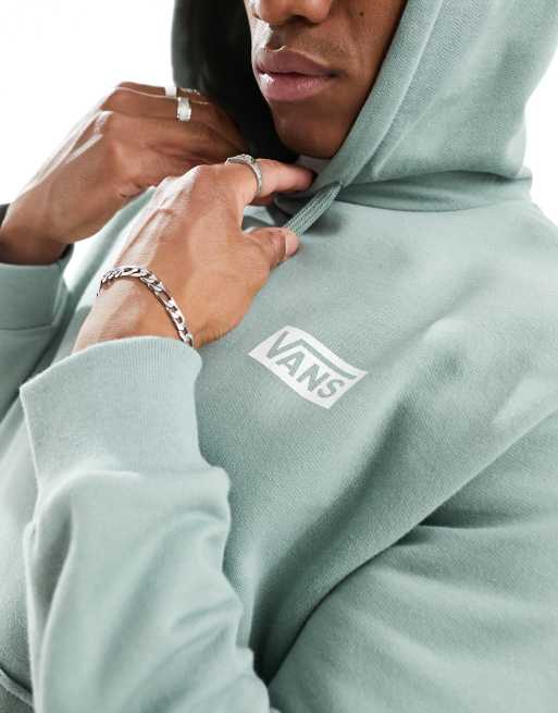 Vans relaxed fit box logo hoodie in green