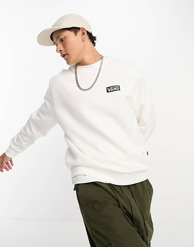 Vans - relaxed fit box logo sweatshirt in off white