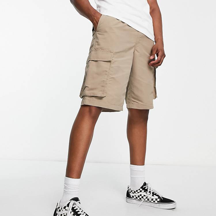 Vans relaxed fit cargo shorts in gray | ASOS