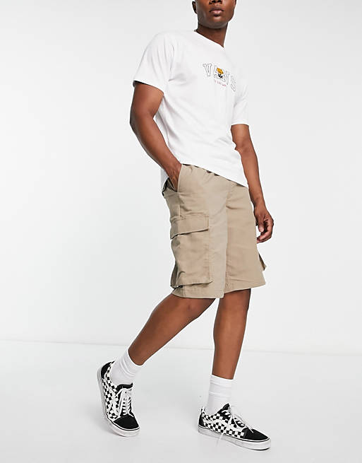 Vans relaxed fit cargo shorts in gray | ASOS