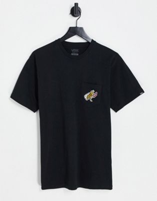 Vans research pocket t-shirt in black