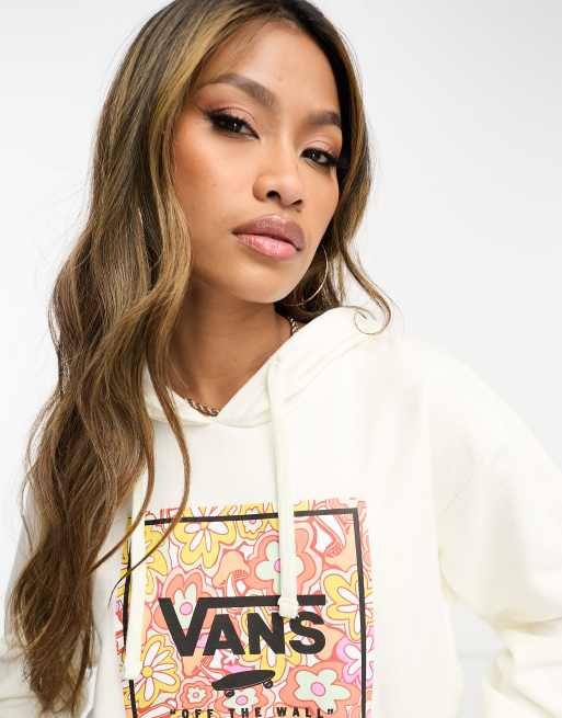 Vans satin floral shop box pullover hoodie