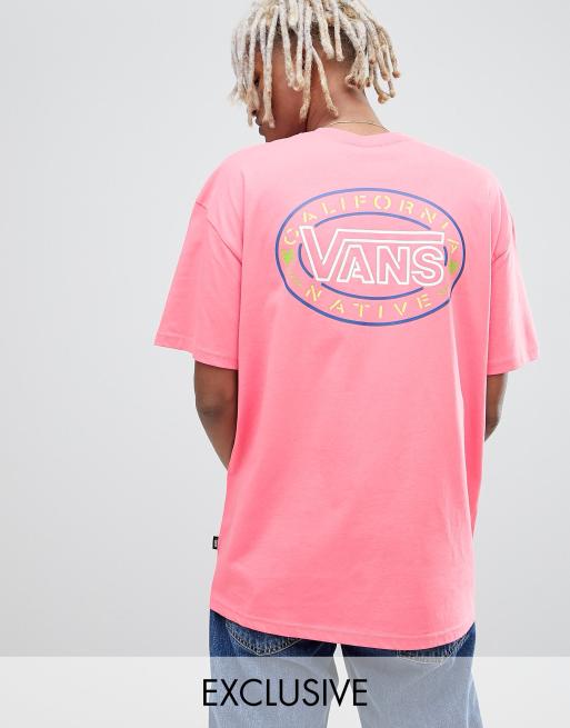 Vans retro tshirt with back print in pink Exclusive at ASOS ASOS