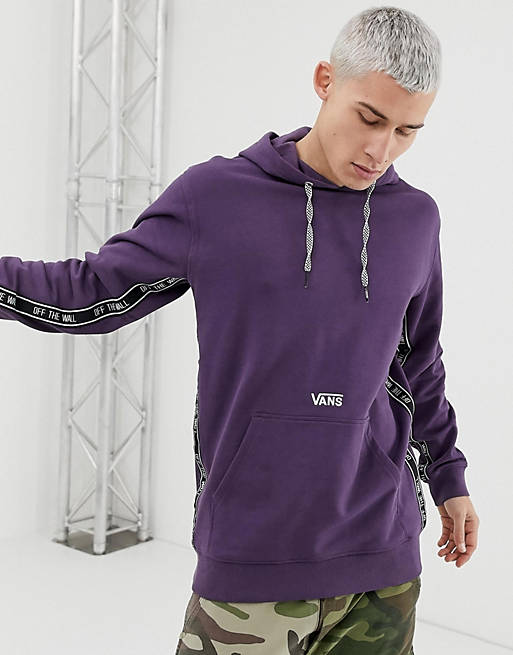 Vans reverse taping hoodie in purple | ASOS