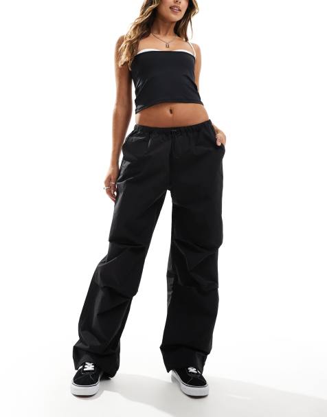 Vans – Riley – Cargo-Fallschirmhose in Schwarz - view 1