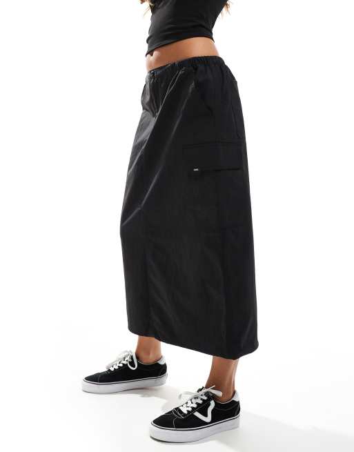Vans - Riley - Jupe parachute cargo - Noir