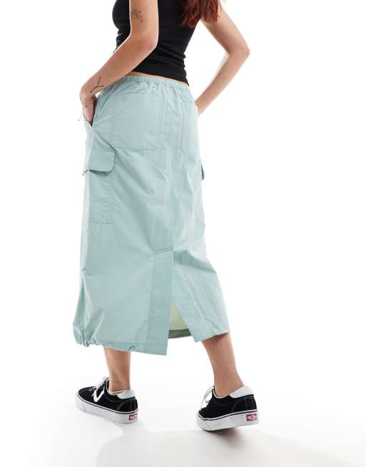 Vans riley parachute cargo skirt in blue | ASOS