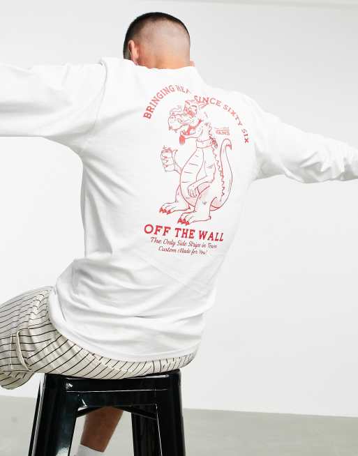 Vans - roasted - T-shirt met lange mouwen en print op achterzijde in wit