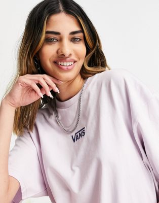 Femme Vans - Robe t-shirt à logo centré - Lilas