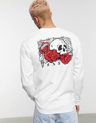 Vans Rose Bed long sleeve t-shirt in white