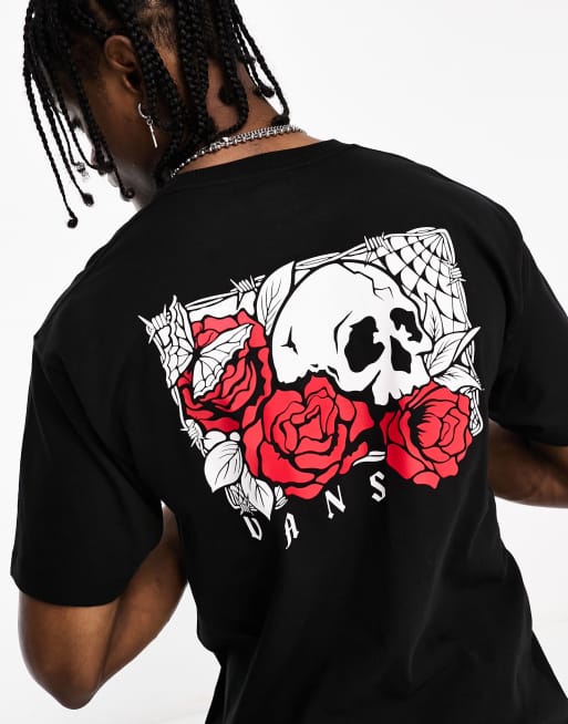 Vans skeleton best sale hand shirt