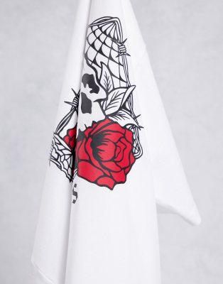 Vans - Rose Bed - T-shirt in wit | ASOS