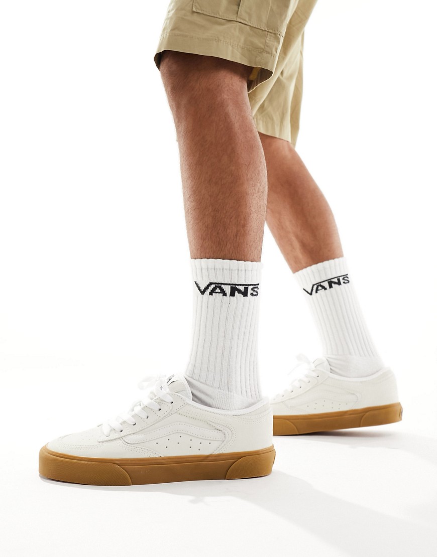 Vans Rowley Classic gum sole trainers in off white