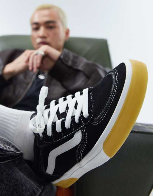 Vans Rowley Classic sneakers in black with gum sole