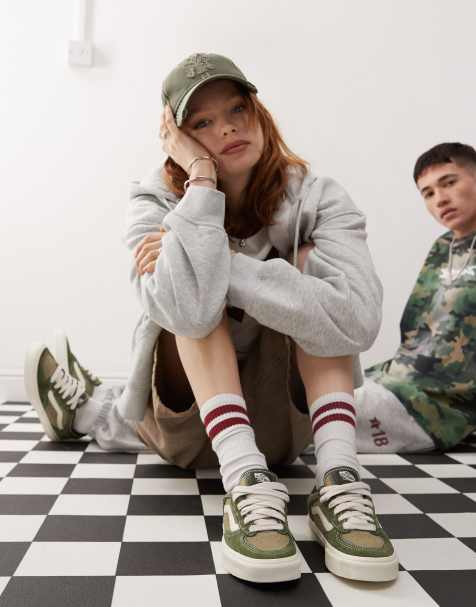 Vans - Rowley Classic - Sneakers in camoscio in due tonalità di verde - view 1