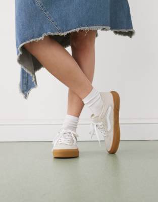  Rowley Classic suede trainers in oatmeal with gum sole