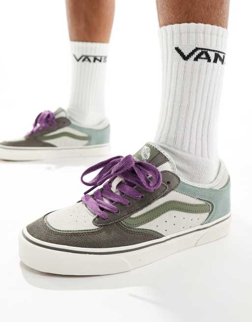 vans rowley classic trainers in green multi