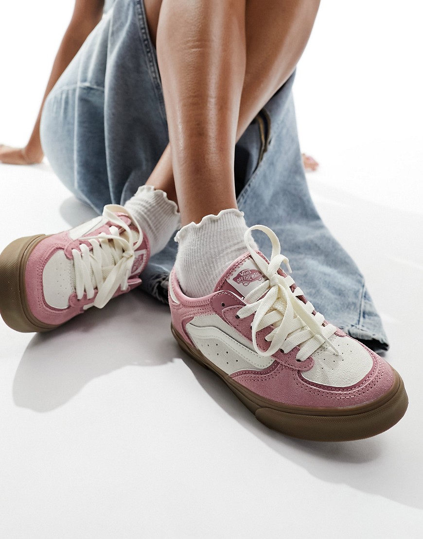 Vans Rowley Classic trainers in pink with gum sole