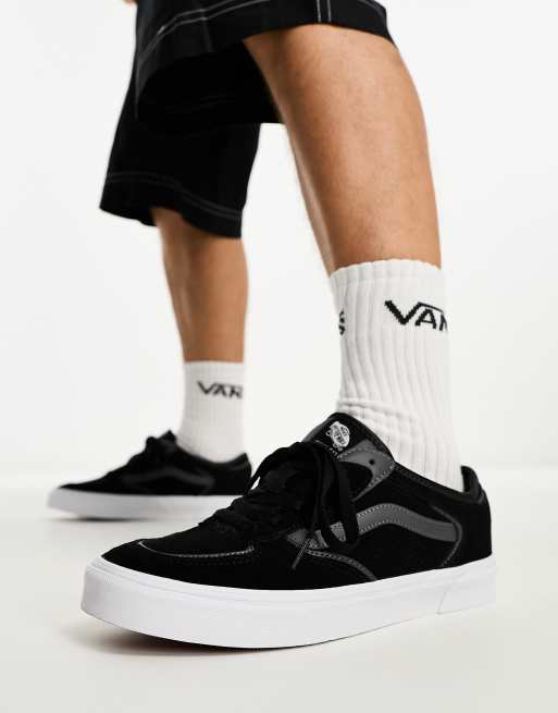 Vans - Rowley - Klassieke sneakers in zwart met grijs, 4 van 4