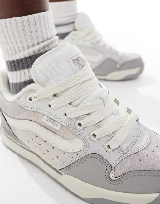 Light grey and white vans hot sale