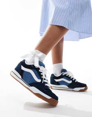 Vans rowley XLT chunky trainers in navy with gum sole detail