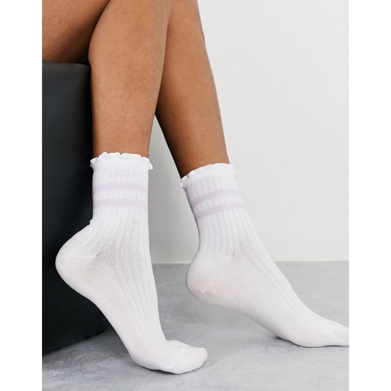 Vans – Ruffed Up – Socken in Weiß 
