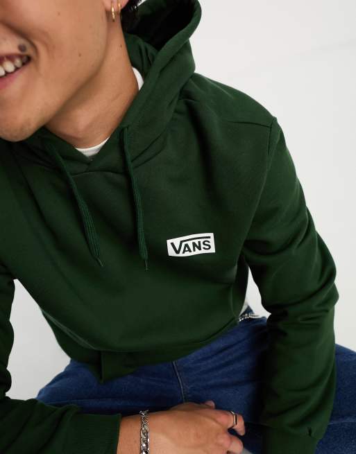 Vans - Ruimvallende hoodie met rechthoekig logo in groen, 4 van 4
