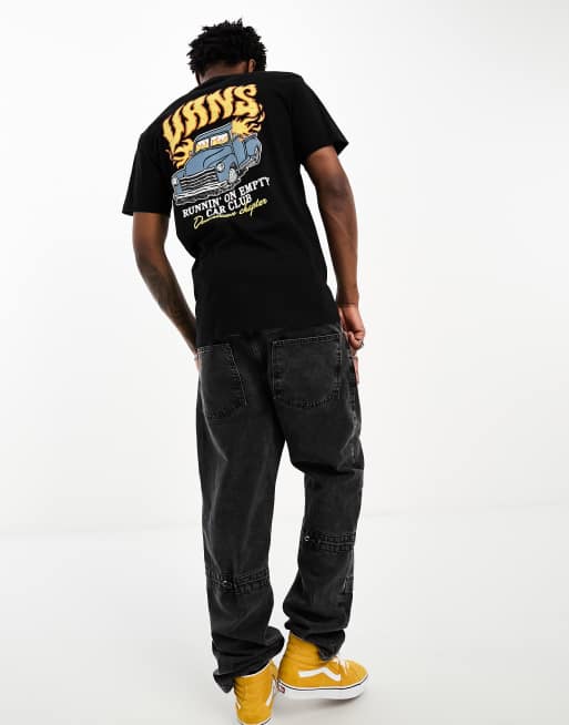 Vans running on empty printed t-shirt in black 