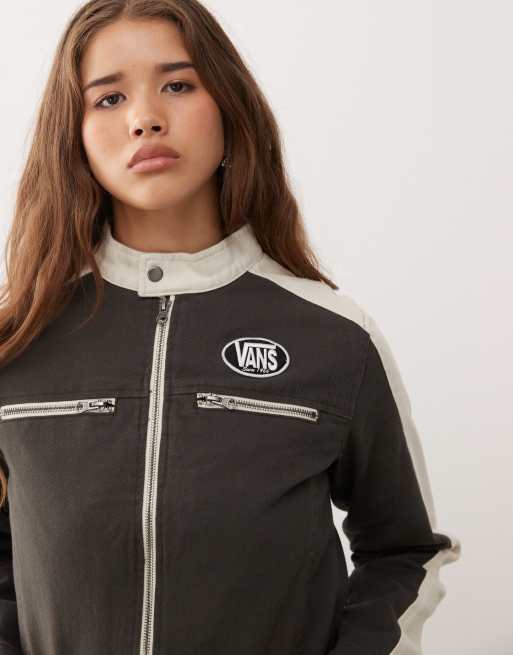 Vans Ryden biker jacket in faded black ASOS