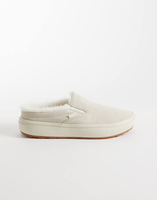Vans sabot con plateau color bianco sporco, 1 di 5