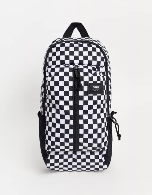 Vans Sac bandouli re carreaux Noir et blanc