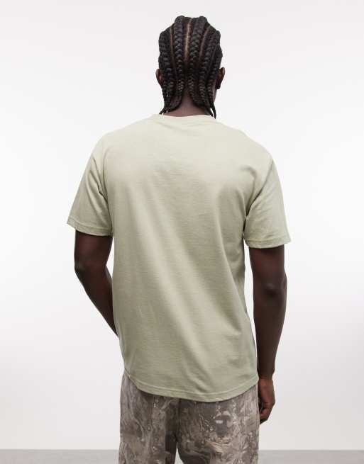 Vans – Salviagrön, stretchig t-shirt med logga, 3 av 5