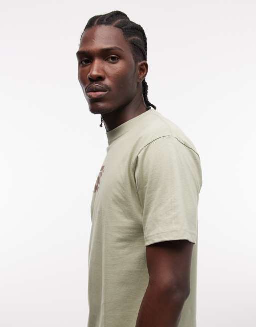 Vans – Salviagrön, stretchig t-shirt med logga, 4 av 5