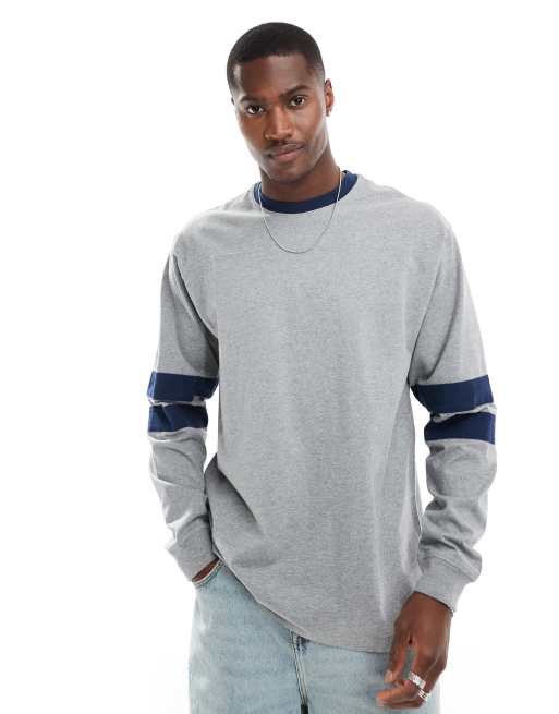Vans Sanders varsity sweatshirt in gray ASOS