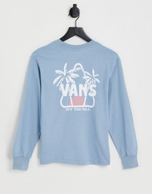 Vans Santos Blossant t-shirt in blue
